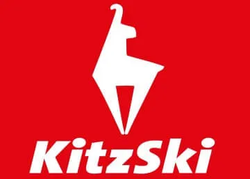 KitzSki Logo auf rotem Hintergrund